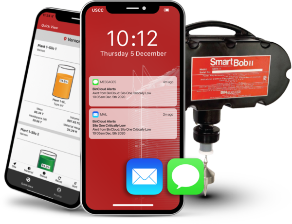 BinMaster SmartBob II alerts on iPhones