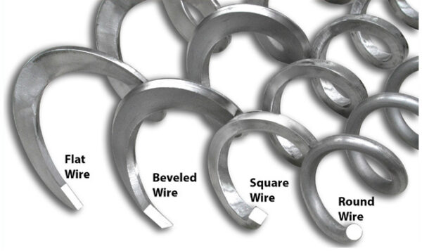 a comparison of Hapman auger options: flat wire, beveled wire, square wire, round wire