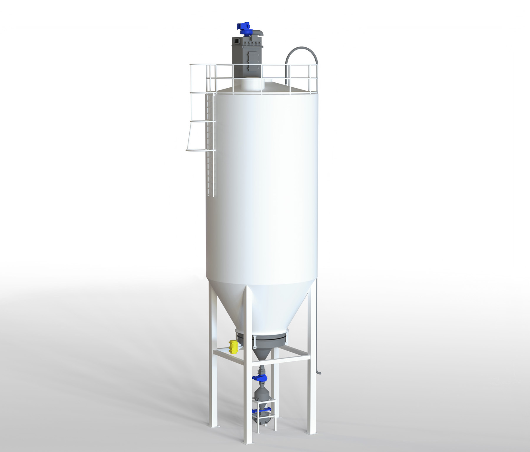 Dry bulk storage silo system